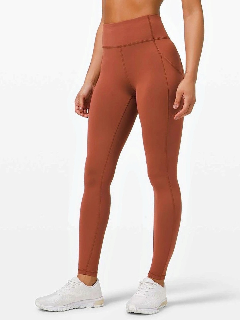 lululemon Invigorate High Rise Leggings in Dark Terracotta (Size 4)